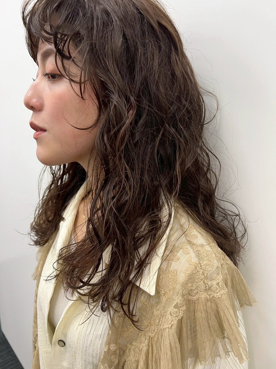 顔まわりレイヤー×パーマ