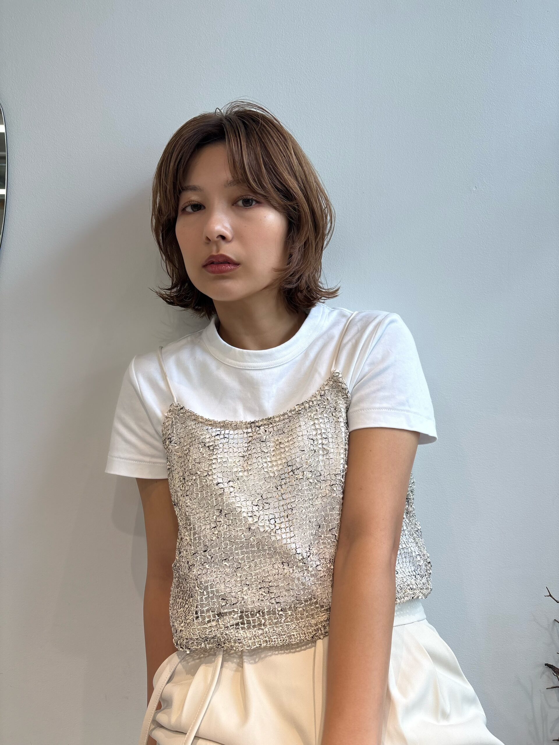 顔まわりレイヤーボブ