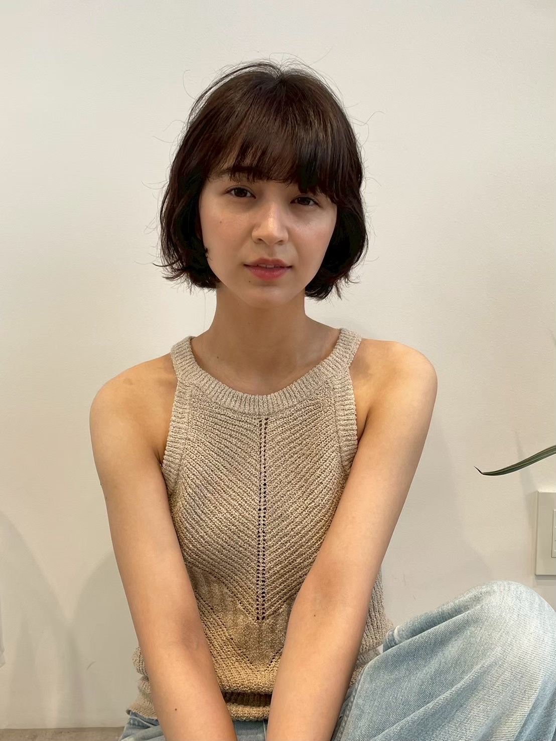 ソフトなボブで柔らかい雰囲気を。