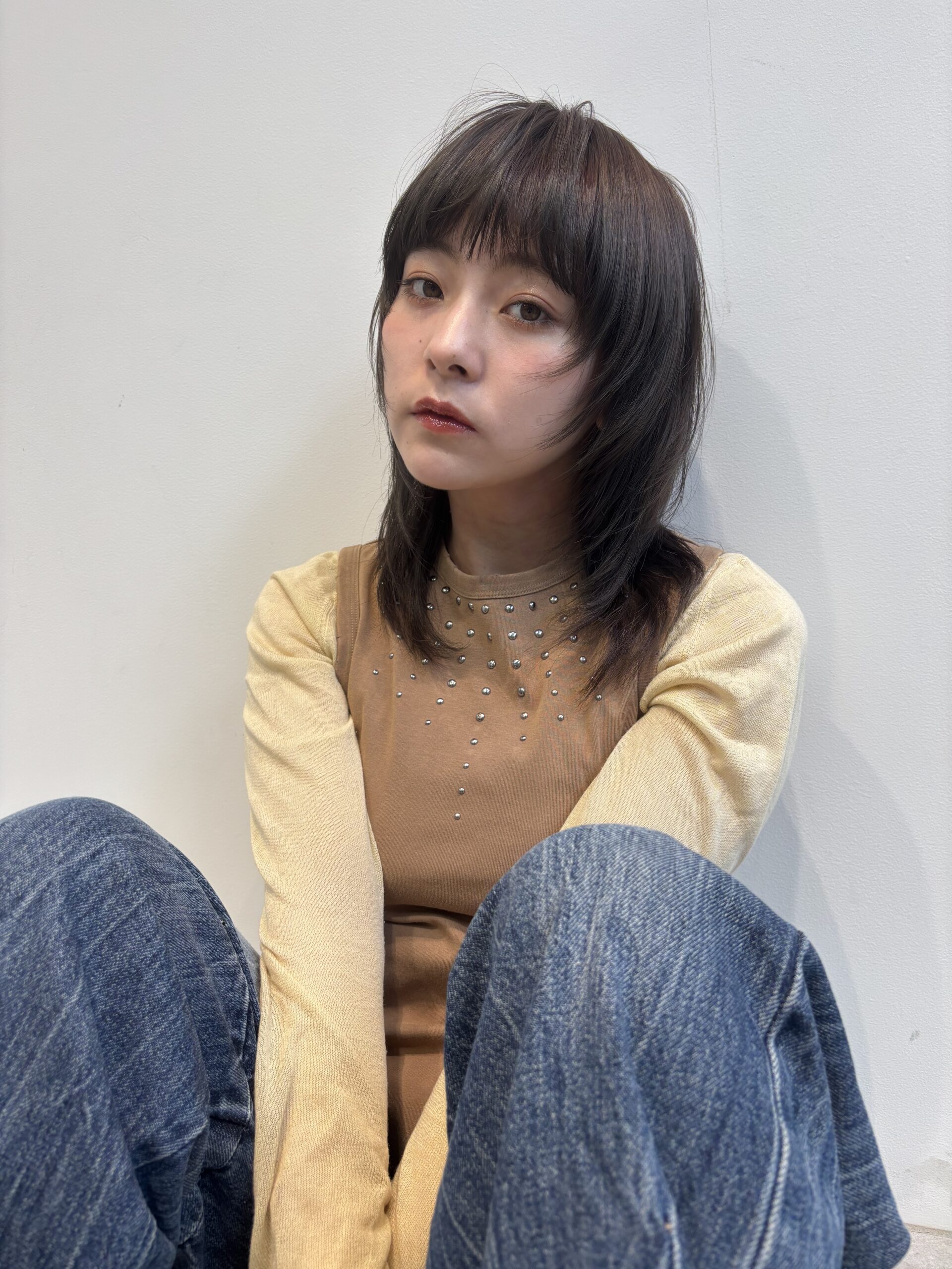 ミディアム顔周りレイヤー